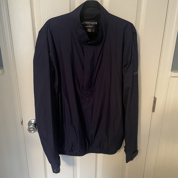 DryJoys by FootJoy Golf Jacket Mens Large Blue Pullover Windbreaker Activewear - Picture 1 of 10